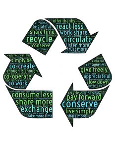 recycle, recirculate, share